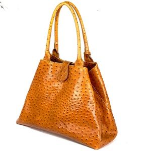 OSTRICH- Made in Italy/ Genuine leather tote